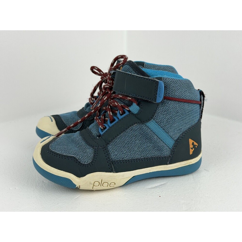 PLAE Kaiden WP Kids Shoes Size 9 Blue High Top Waterproof Sneakers